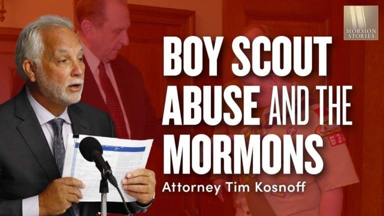 Join John and Gerardo as they interview attorney Tim Kosnoff about the relationship between the Boy Scouts of America abuse epidemic and the Mormon church.